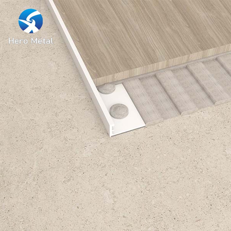 moldura de borde de azulejo de forma curva de aluminio