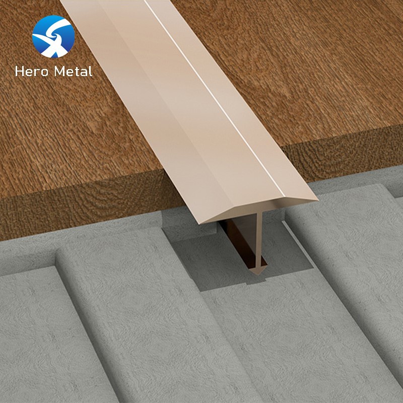 matt rose gold t shape tile trim 10mm