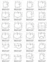 Ceiling Curtain Track Set With Wheeled Carriers And Hooks